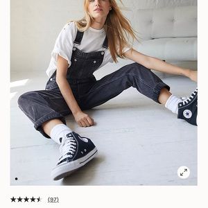 Soft Black Boyfriend Overalls